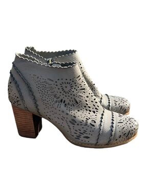 L’Artiste By Spring Step Leather Ankle Boots Gray 38